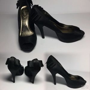G21 black stiletto Open toe shoes, size 6
